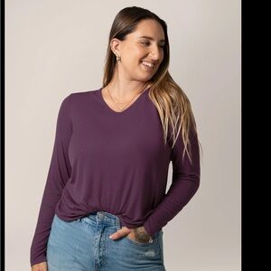 Kindred Bravely - Ribbed Bamboo Maternity & Nursing Top - Small